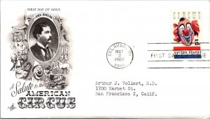 FDC 1966 SC #1309 Artcraft Cachet - Delavan, Wi - Single - F77268