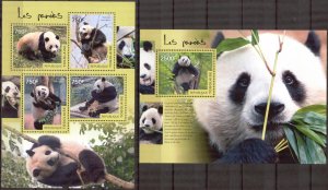 Togo 2014 Pandas Sheet + S/S MNH