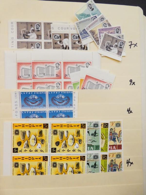 EDW1949SELL : ETHIOPIA VF MNH collection of Cplt sets between 1962-1968 Cat $516