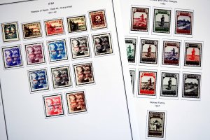 COLOR PRINTED IFNI 1941-1968 STAMP ALBUM PAGES (21 illustrated pages)