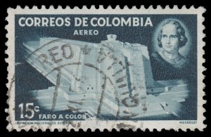 AIRMAIL STAMP FROM COLOMBIA 1956. SCOTT # C285. USED. # 1