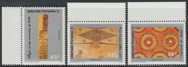 EDSROOM-16321 French Polynesia 507-509 MNH 1989 Complete Native Handcrafts