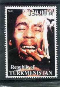 Turkmenistan 2000 BOB MARLEY Jamaican Singer Stamp Perforated Mint (NH)
