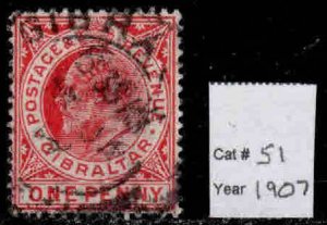 Gibraltar #51 ~ King Edward VII ~ Used (1907)