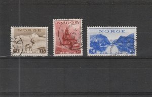 Norway  Scott#  181-183  Used  (1938 Various Designs)