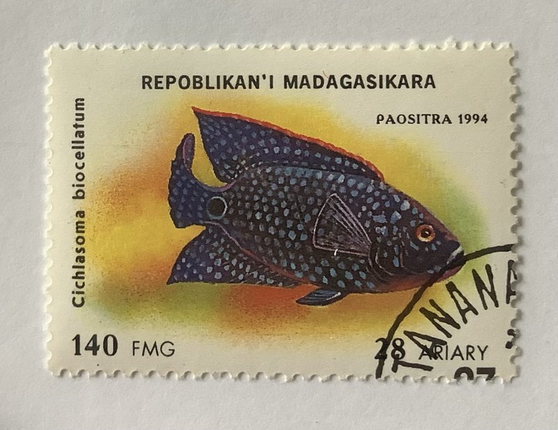 Malagasy 1994 Scott 1197 CTO - 140fr,   Aquarium Fish