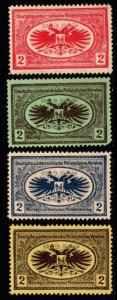 Vintage Cinderella German And Austrian Philatelist Association Stamps Set/4 MLH