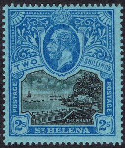 ST HELENA 1912 KGV THE WHARF 2/-