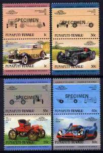 Tuvalu - Funafuti 1985 Cars #2 (Leaders of the World) set...