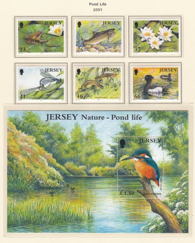 Jersey # 989-994, 995, Pond Life,  Mint NH, 1/2 Cat.
