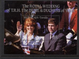 Tuvalu Nanumaga 73 MNH Prince Andrew, Sarah Ferguson, Wedding