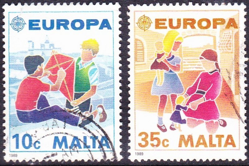 MALTA 1989 10c/35c Europa Children's Games Pair Multicoloured SG849/850 FU