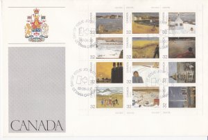 Canada # 1016-1027, Provincial Landscapes, Full Sheet, First Day Cover