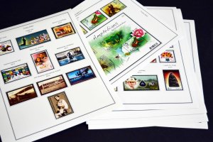 COLOR PRINTED THAILAND 2011-2015  STAMP ALBUM PAGES (97 illustrated pages)