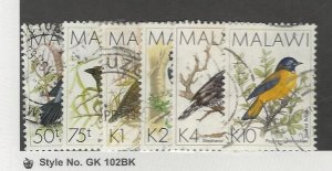 Malawi, Postage Stamp, #528-532, 533A USed, 1988-94 Birds