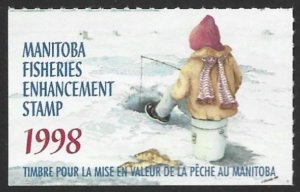 1998 Canada MANITOBA Wildlife Conservation Fishing Revenue #MBF6 VF-NH-