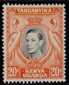 KENYA UGANDA TANGANYIKA GVI SG139, 20c black & orange, M MINT. Cat £45. PERF 13¼