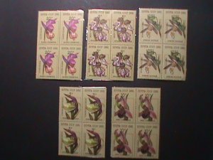 ​RUSSIA-1991-SC#5994-8 ORCHIDS COMPLETE SET MNH BLOCK IN PROTECTOR VERY FINE