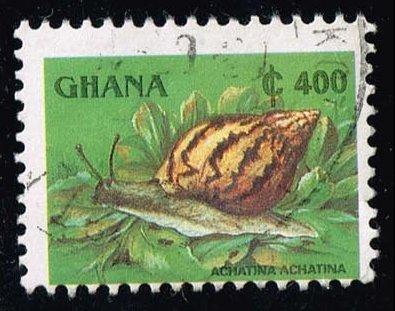 Ghana #1357F Achatina achatina - Tiger Snail; Used
