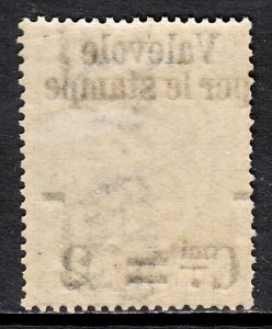 ITALY — SCOTT 63 — 1890 2c ON 1.75L BROWN— MNH — SCV $95