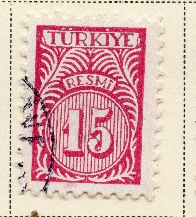 Turkey 1959 Early Issue Fine Used 15k. 086029