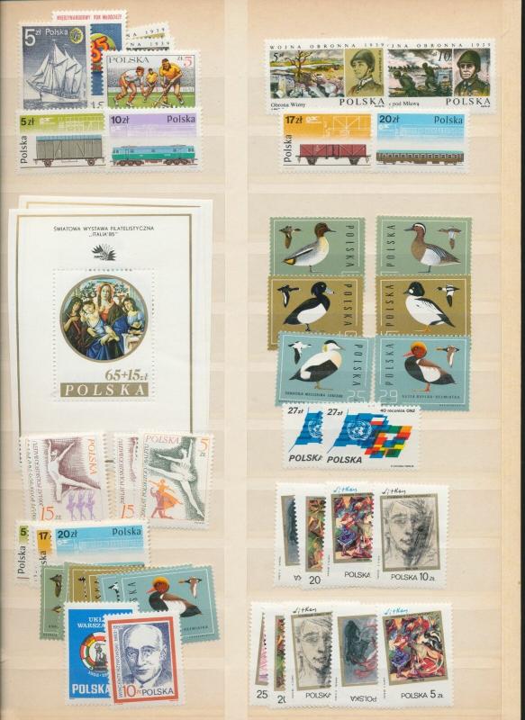 POLAND 1970s/80s Air Wildlife Pope Sheets MNH(Appx 450 Items)(RefAC1400