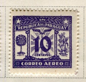 PARAGUAY; 1930-37 early Illustrated AIRMAIL issue fine Mint hinged 10c. value
