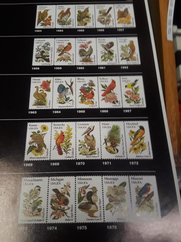 USA 20c Used Birds & Flowers Set 1982