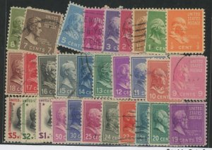 United States #803-34 Used Single (Complete Set)