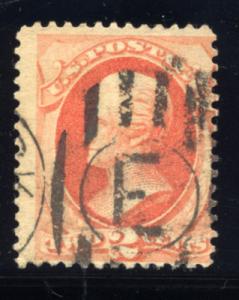 Scott's no. 178  used  letter E cancel  cat.$15.00