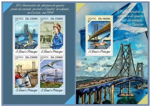 ST. TOME PRINCIPE 2014 2 SHEETS st14219ab BRIDGE OF SCOTLAND