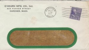 U.S. O'HEARN MFG. CO. INC. Parker St,  Gardner, Mass 1942 Stamp Cover Ref 47807