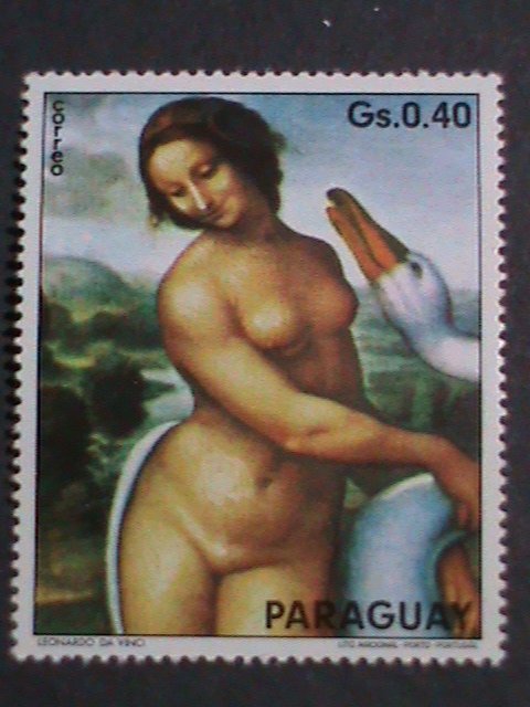 ​PARAGUAY-PROMOTION SALE-WORLD FAMOUS NUDE ART PAINTING LARGE SIZE STAMP VF
