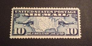 Scott #C7 1926 Map & Postal Planes, MINT, VF, NH, OG