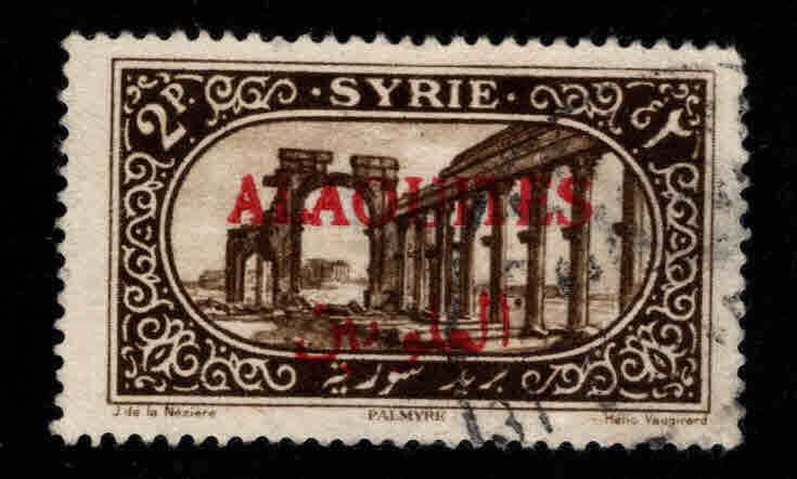 Alaouites Scott 32 Used surcharged stamp