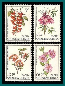 Papua New Guinea 1966 Flowers, MNH  #228-231,SG100-SG103