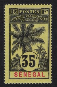 Senegal Palms and Balay key-types inscr 'SENEGAL' 35c 1906 MH SC#66 SG#42