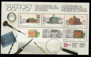 Canada Sc 1125a 1987 CAPEX 87, Old Post Offices, stamp sheet mint NH