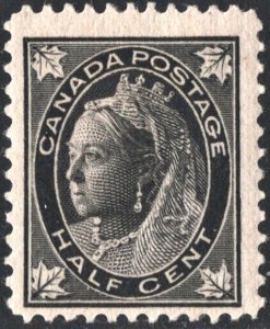 Canada SC#66 ½¢ Queen Victoria Maple Leaf (1897) MH