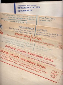 Embossed Registered Letters mint Guiana, Ceylon, Barbados, Bahamas, etc