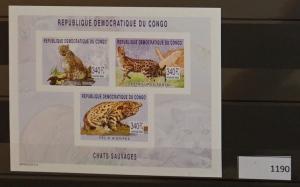 S0 1190 Wild Animals Congo MNH 2002 Swild cat, Serval Imperforated