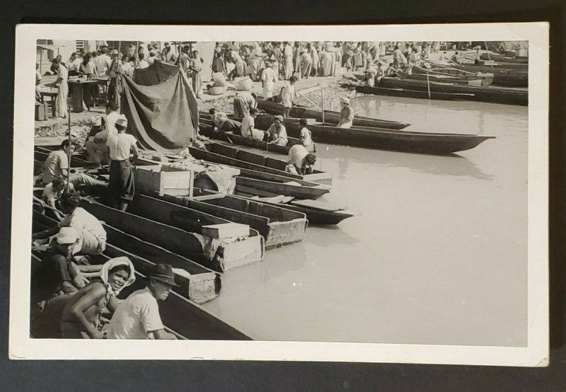 1958 Barranquilla Colombia Croton on Hudson NY Market Water RPPC Postcard Cover