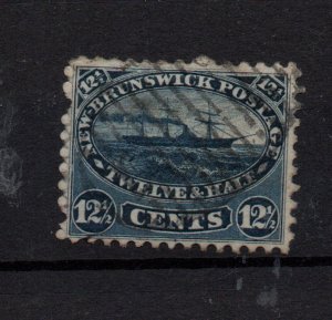 New Brunswick 1860 12 1/2C Blue SG18 Fine Used WS36883