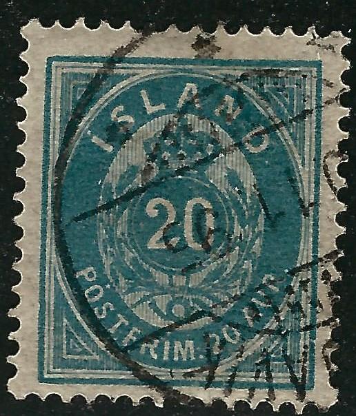 Iceland Attractive Sc #17 perf 14x13 1/2 Used F-VFSCV$60