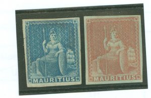 Mauritius #7-8 Unused Single (Complete Set)