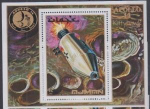 AJMAN SHEET SPACE APOLLO XIV 14 KITTYHAWK