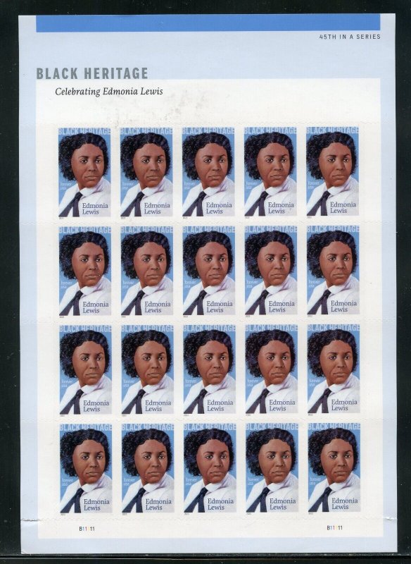 UNITED STATES SCOTT #5663 BLACK HERITAGE EDMONIA LEWIS SHEET  MINT NH