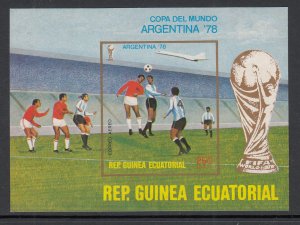 Equatorial Guinea 7781 Soccer Souvenir Sheet MNH VF