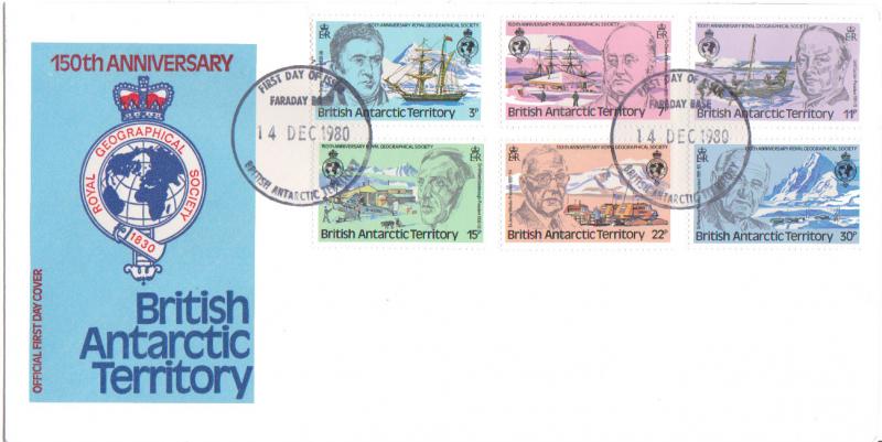 British Antarctic Territory Scott 76-81 Unaddressed.