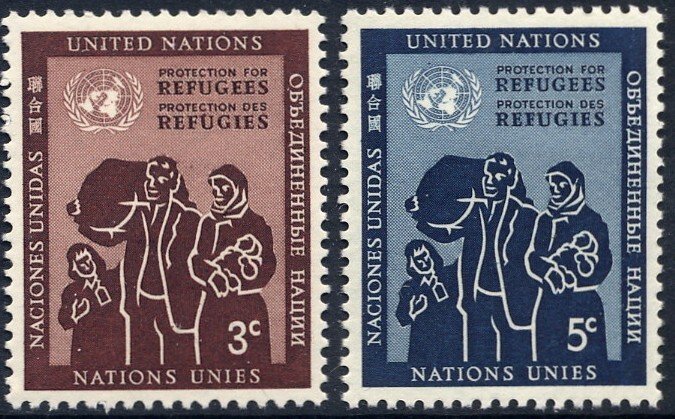 15-16 United Nations 1953 Refugees MNH